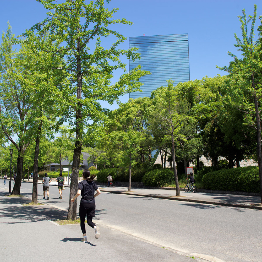 大阪城とランニング