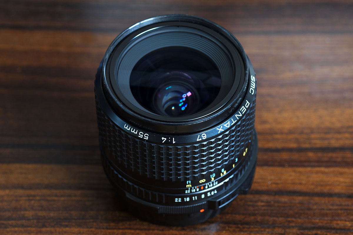 810ペンタックス SMC 6x7 67 55mm f/4 f 4 広角 MF レンズ