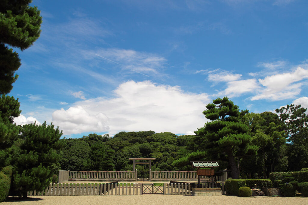仁徳天皇陵古墳（大仙古墳）の見える場所に行って撮影してきました