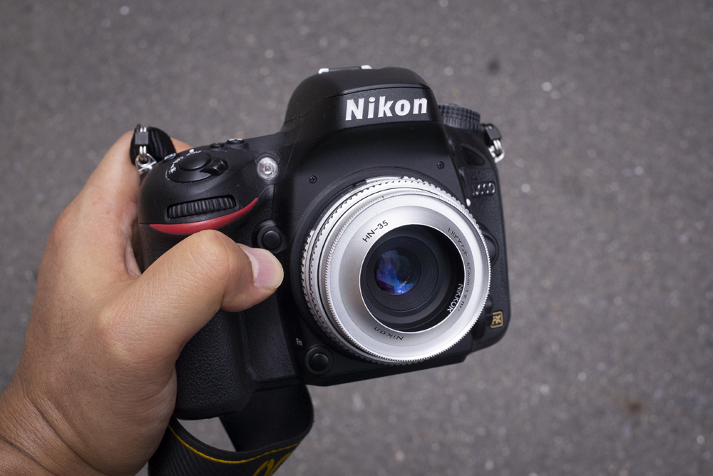 Nikon D600にAI Nikkor 45mm F2.8P