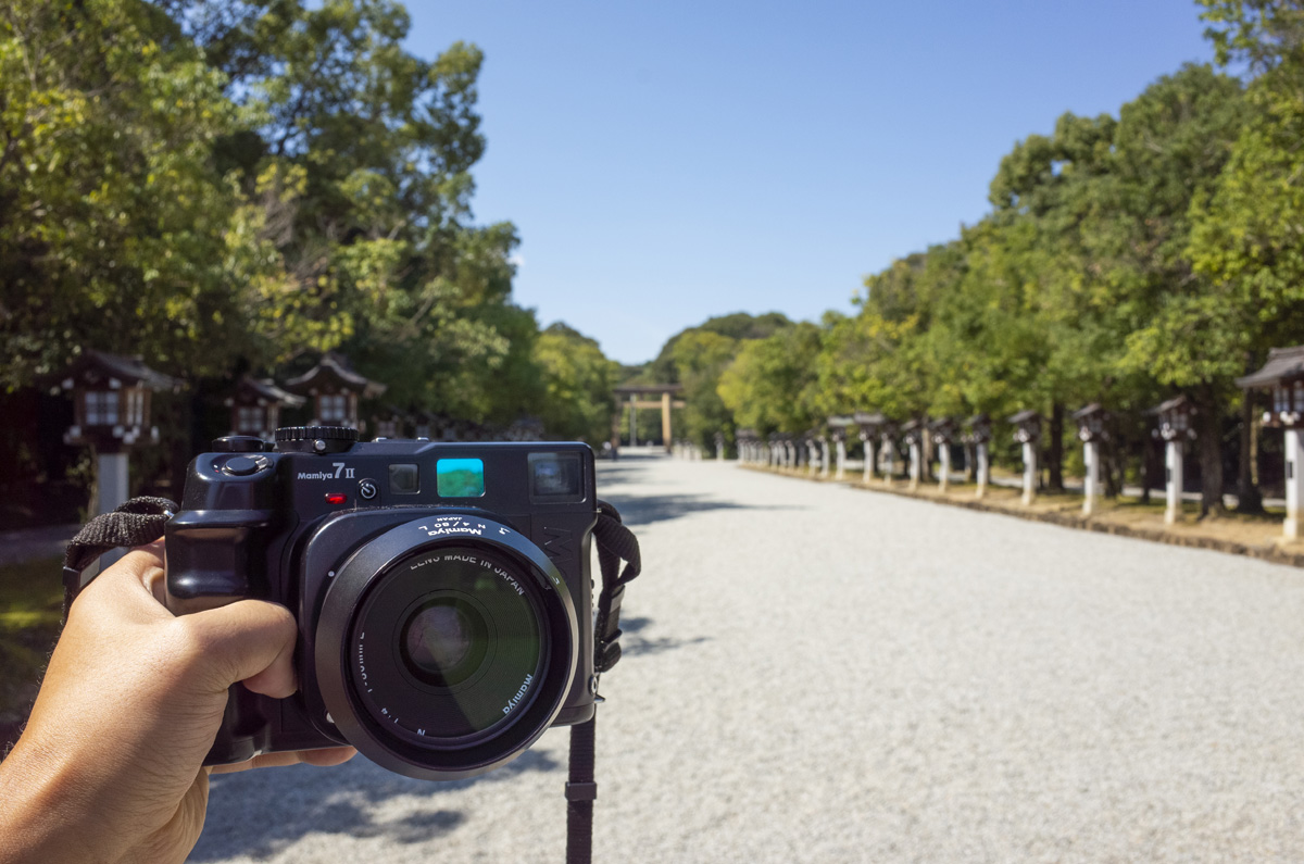 Mamiya7IIを持って奈良県橿原市の橿原神宮に撮影に行ってきた