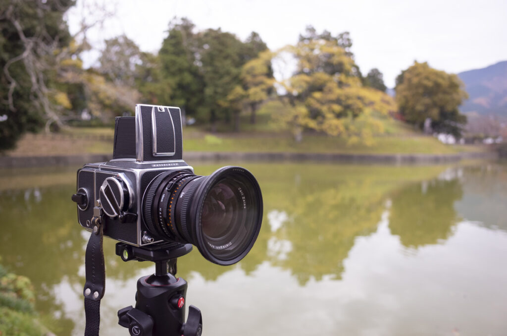 奈良県天理市の黒塚古墳に遺跡のある公園の風景を撮影してきた