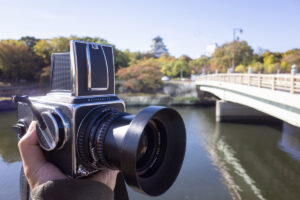 HasselBlad 500C/Mを使って大阪城周辺を散歩写真をしてきた