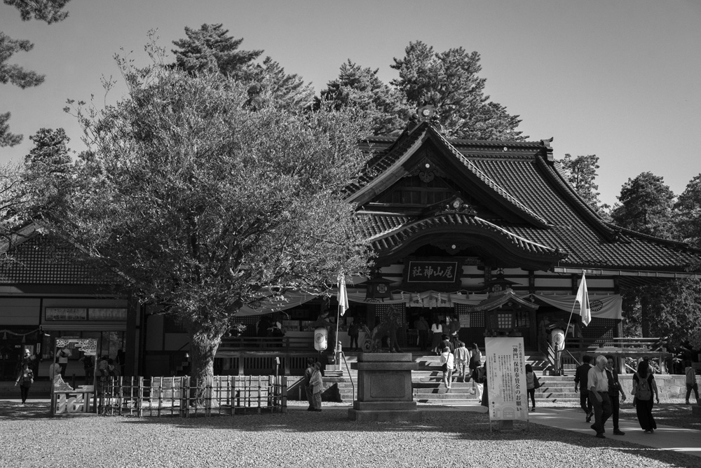 尾山神社の境内の景色