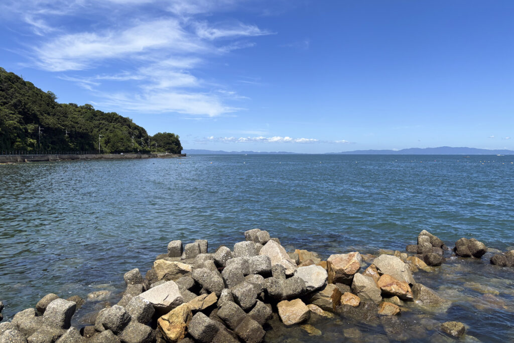 大阪府岬町の長松海岸に行き6x12パノラマカメラで写真撮影してきた